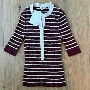 A.L.C. Fisher Pleated Button-Front Top XS